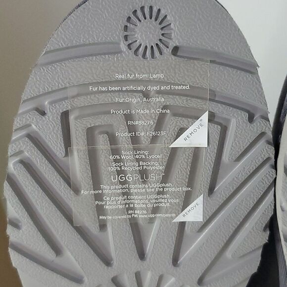 UGG Classic Mini Boots Grey Suede Sheepskin Wool Men US 9 NIB - Picture 9 of 13